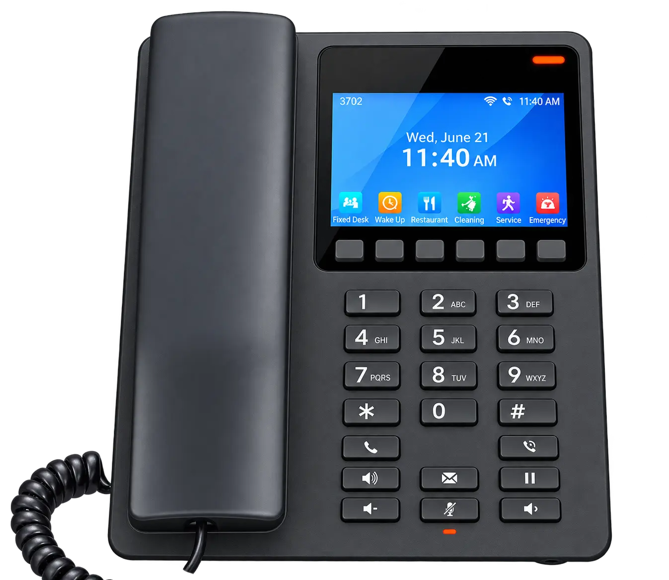 Grandstream GHP631 Ekranlı IP Otel Telefonu (Siyah)
