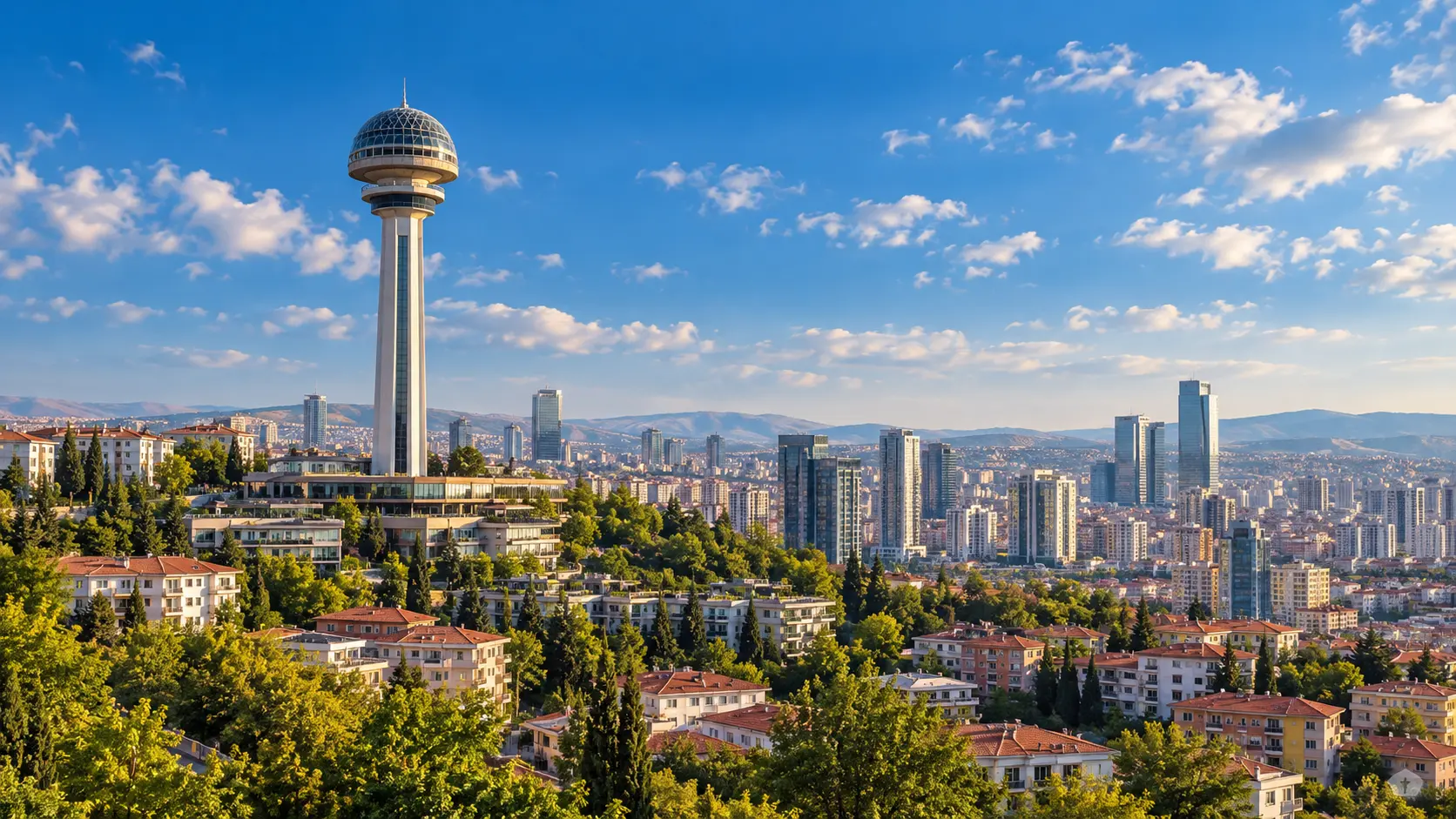 Ankara Atakule ve şehir manzarası